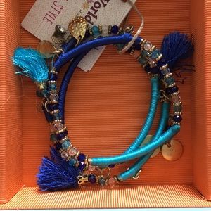 Blue Tassel Bracelet